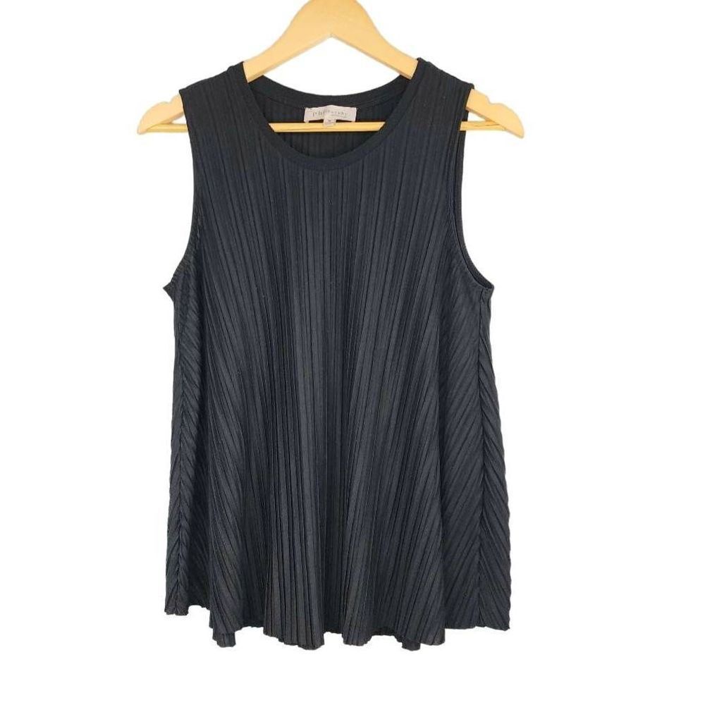 Philosophy Women's Black Pleated Swing Top Size M